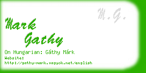 mark gathy business card